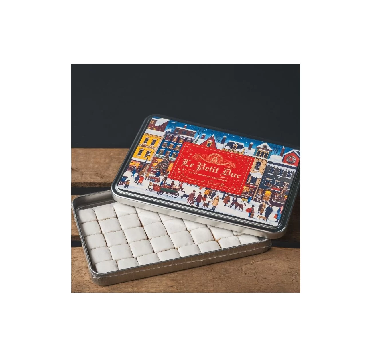Boîte métal Calissons de St-Rémy édition Noël - 40 calissons - 195 G