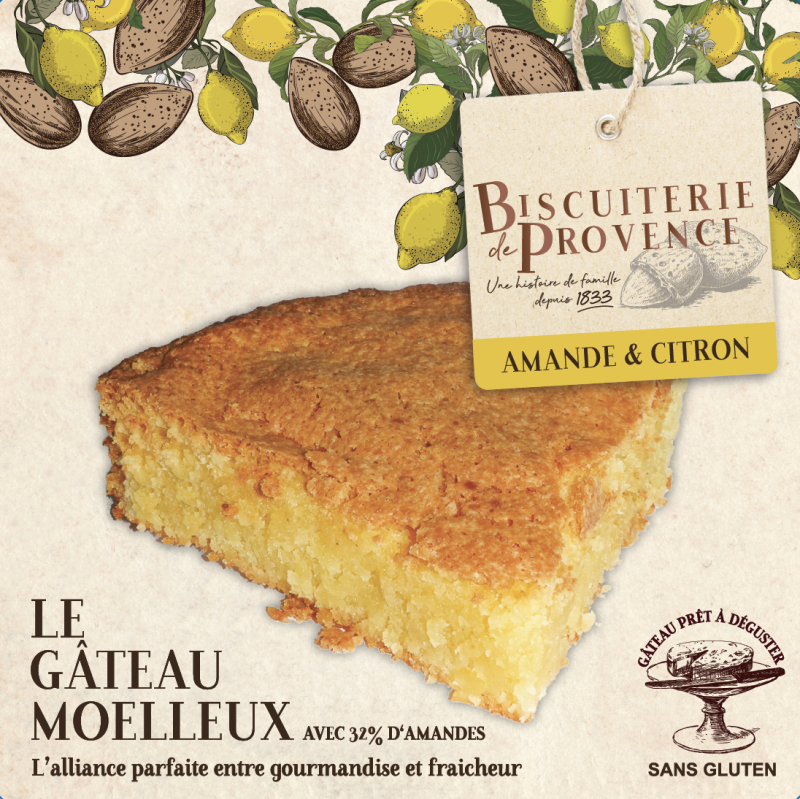 Gâteau moelleux amandes & citron, 240 g