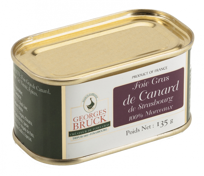 Foie gras de canard entier Georges Bruck, Alsace, 135 g