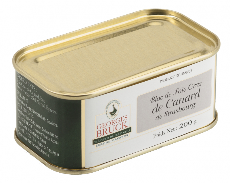 Bloc de foie gras de canard Georges Bruck, Alsace, 200 g