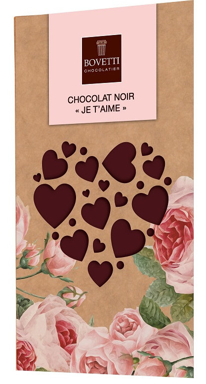 Chocolat noir "Je t'aime", tablette 100 g