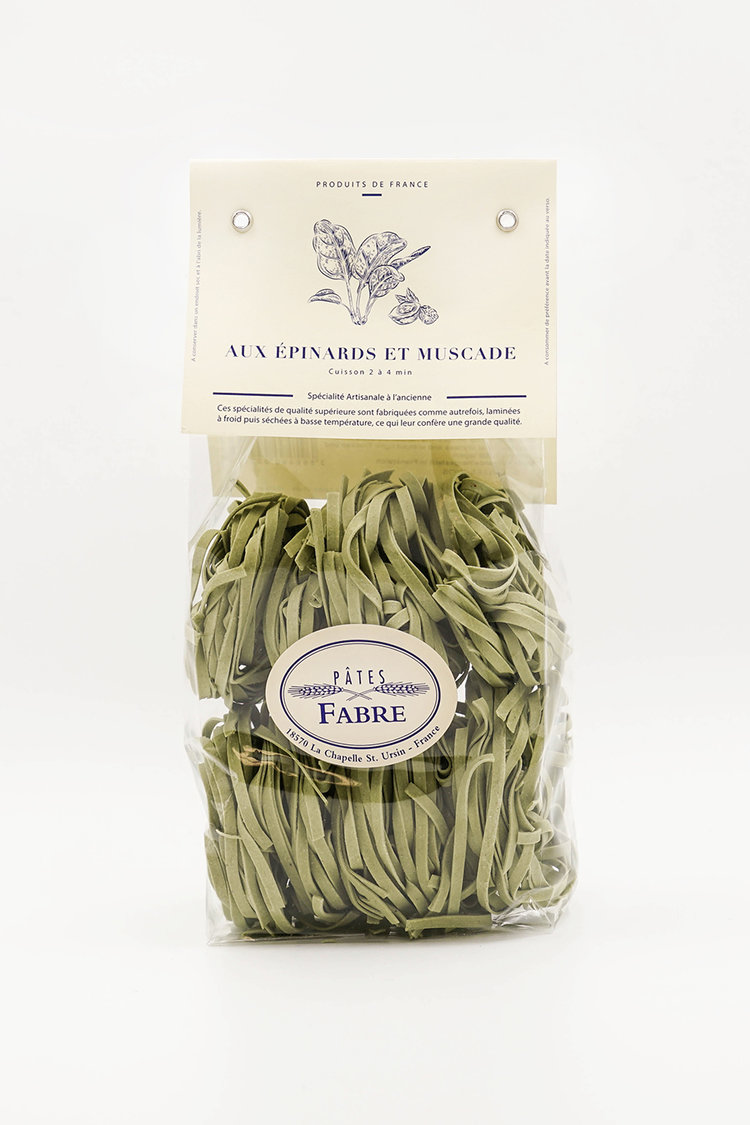 Tagliatelles Epinards-Muscade, 250 g