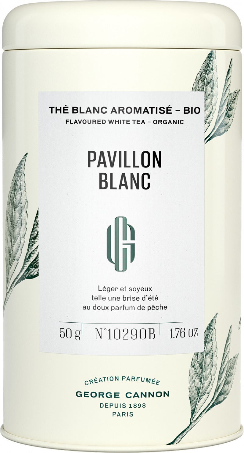 Thé blanc aromatisé - PAVILLON BLANC - Boîte 50g 