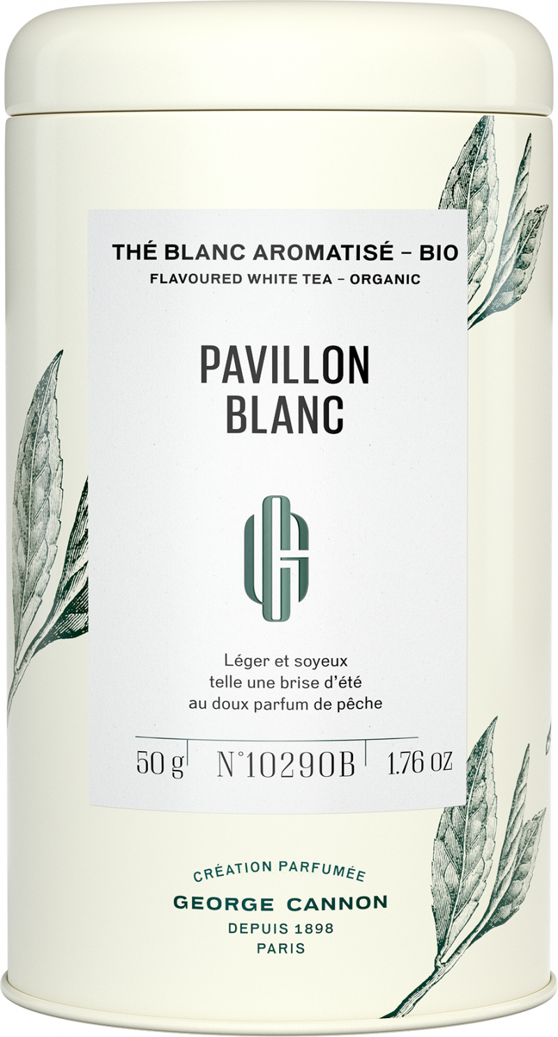 Thé blanc aromatisé - PAVILLON BLANC - Boîte 50g
