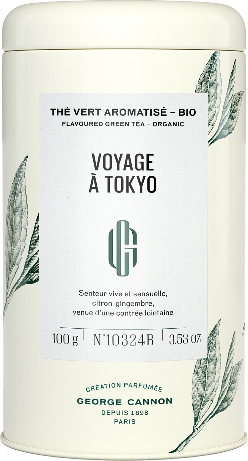 Thé vert aromatisé BIO - VOYAGE A TOKYO- Boîte 100g