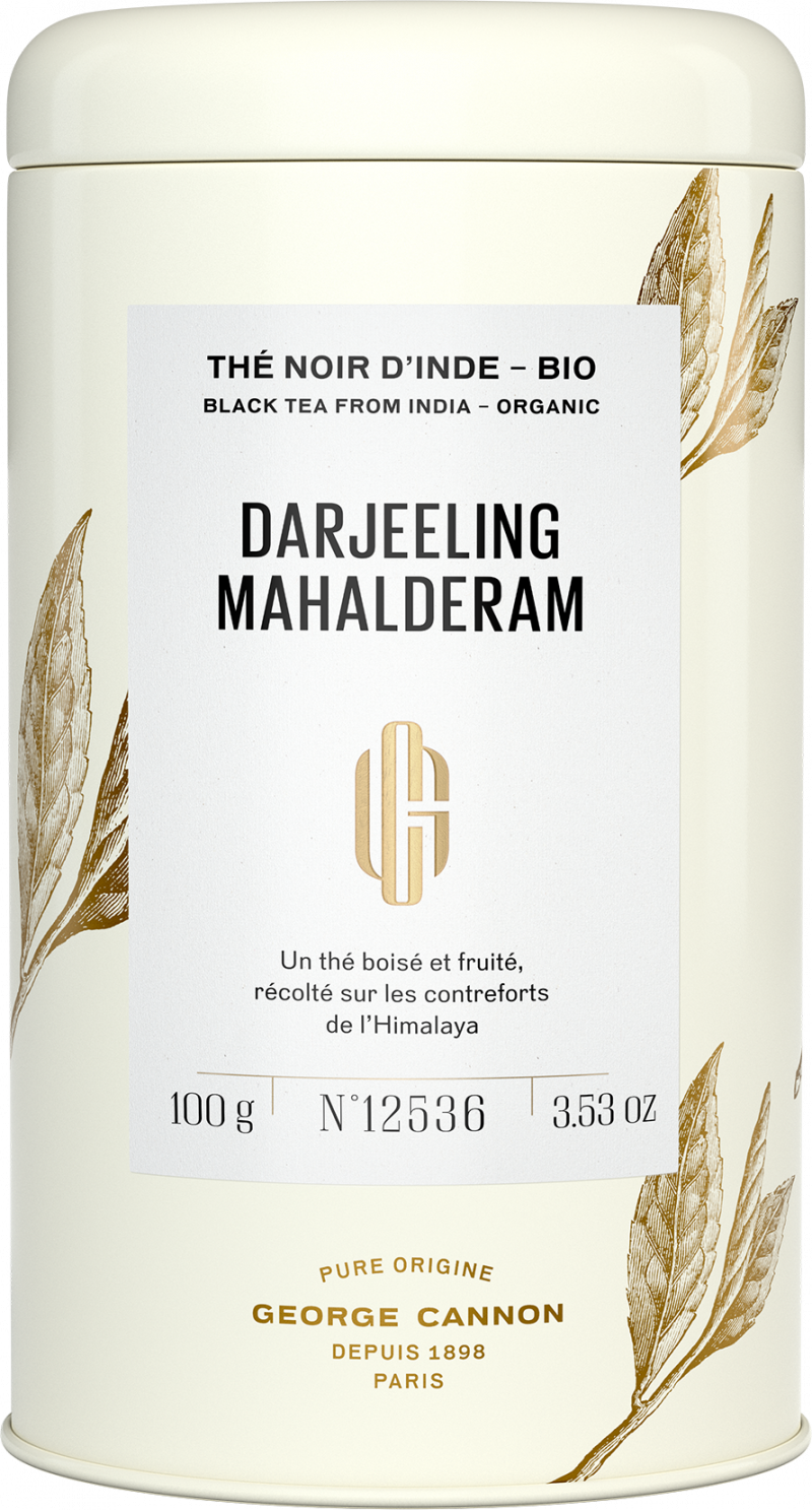 Thé noir d'Inde BIO - DARJEELING MAHALDERAM - Boîte 100g