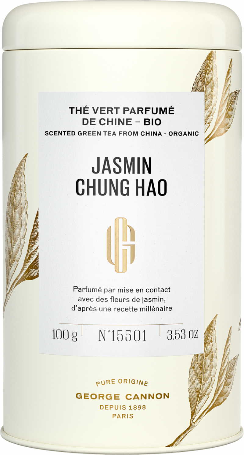 Thé vert parfumé de Chine BIO - JASMIN CHUNG HAO -  Boîte 100g