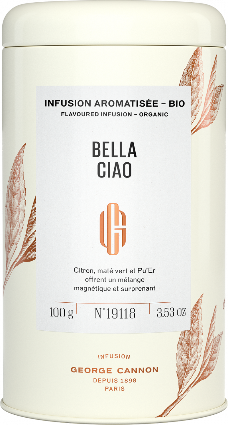 Infusion aromatisée BIO - BELLA CIAO - Boîte 100g 
