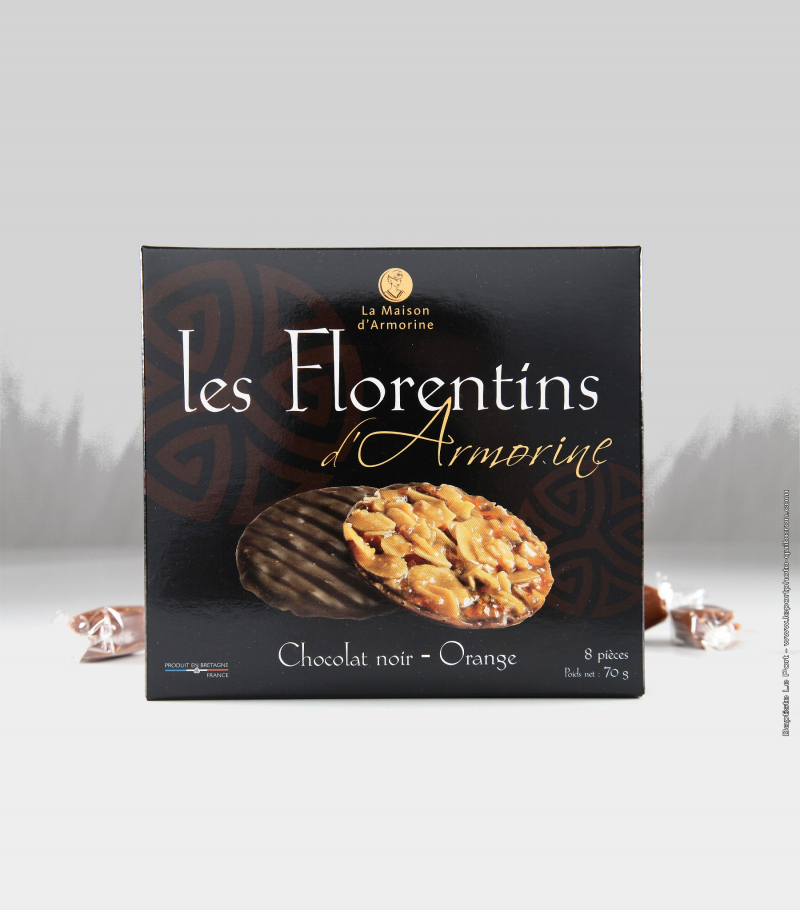 8 florentins chocolat noir, 70 g