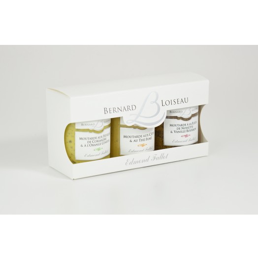 Coffret de moutardes Bernard Loiseau, 3 x 100g