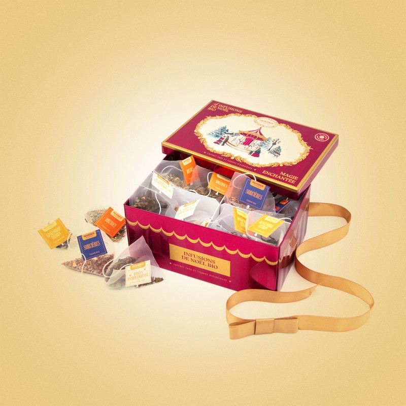 Coffret métal 4 Infusions de Noël Bio* – Magie Enchantée - 24 sachets