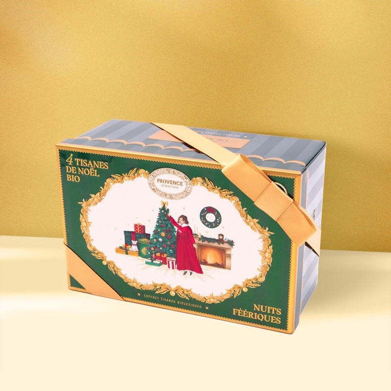 Coffret métal 4 Tisanes de Noël Bio* Nuits féériques - 24 sachets