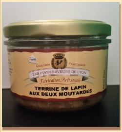 Terrine de Lapin aux deux Moutardes(40% de lapin), 180 g