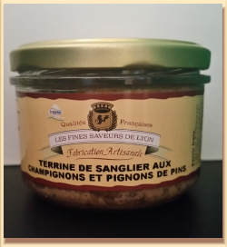 Terrine de Sanglier aux champignons et pignons de pin, 180 g